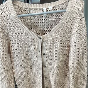 Chic Beige Knit Cardigan